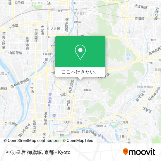 神功皇后 御旗塚地図