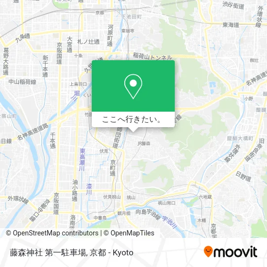 藤森神社 第一駐車場地図