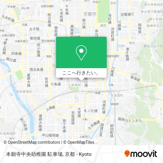 本願寺中央幼稚園 駐車場地図