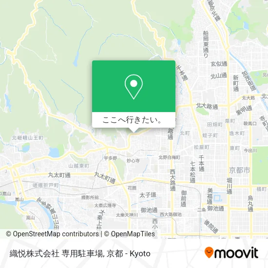織悦株式会社 専用駐車場地図