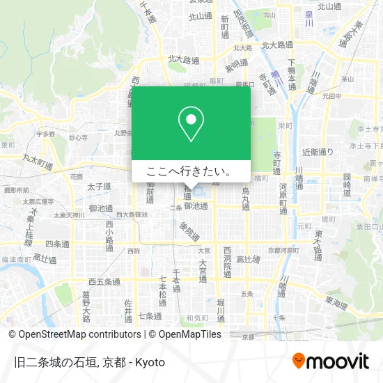 旧二条城の石垣地図