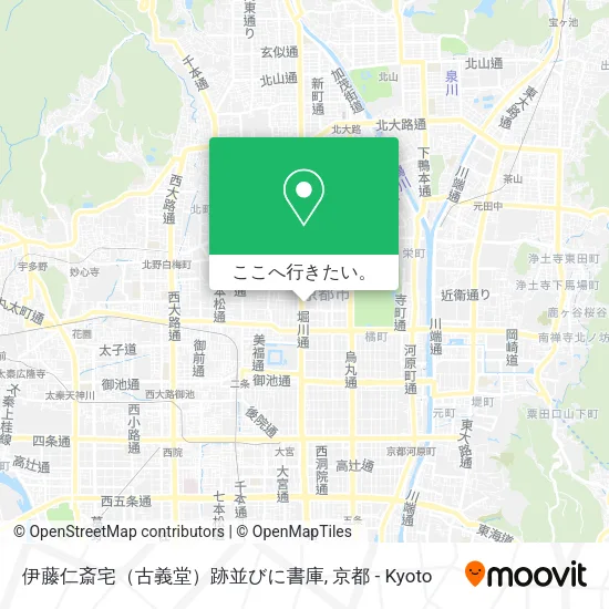 伊藤仁斎宅（古義堂）跡並びに書庫地図