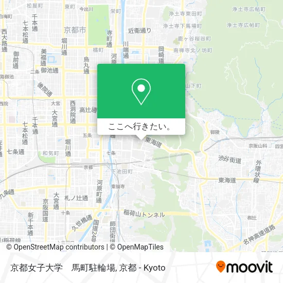京都女子大学　馬町駐輪場地図