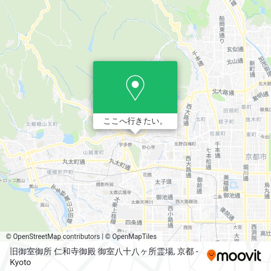 旧御室御所 仁和寺御殿 御室八十八ヶ所霊場地図