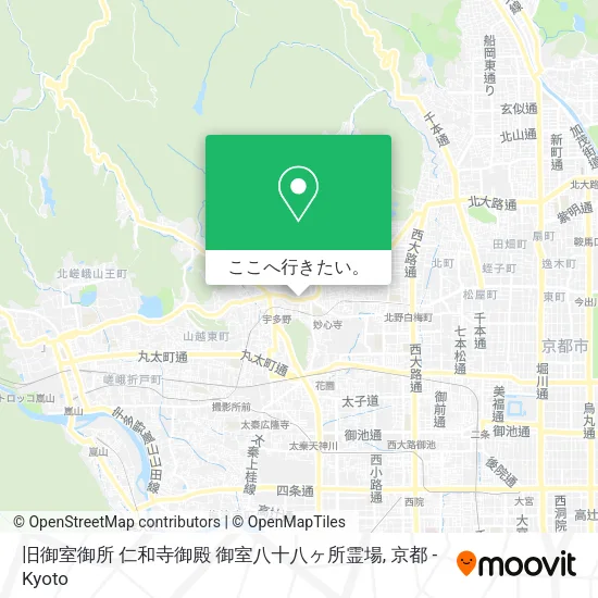 旧御室御所 仁和寺御殿 御室八十八ヶ所霊場地図
