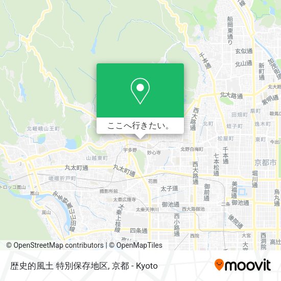 歴史的風土 特別保存地区地図