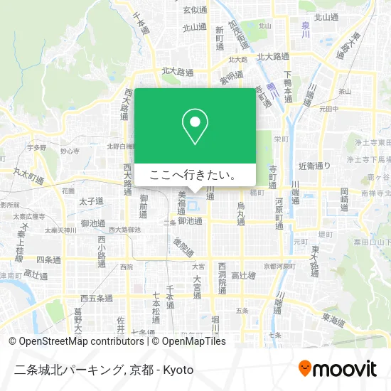 二条城北パーキング地図