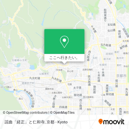 謡曲「経正」と仁和寺地図