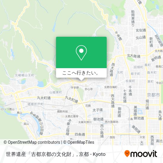 世界遺産「古都京都の文化財」地図