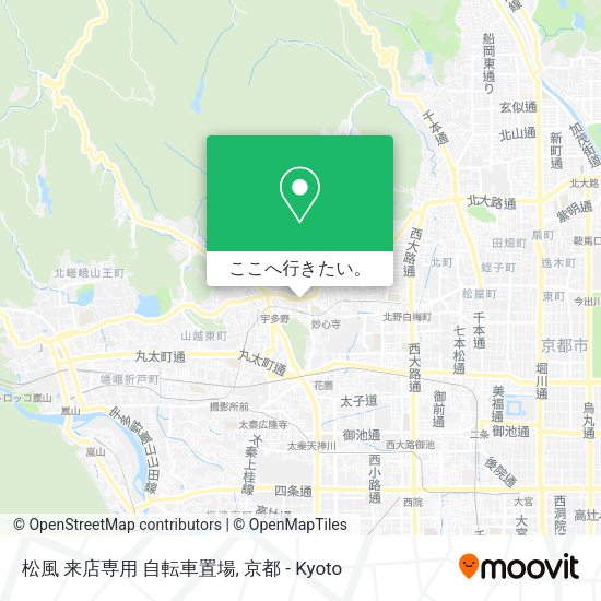 松風 来店専用 自転車置場地図