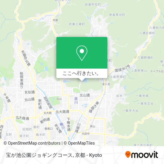 宝が池公園ジョギングコース地図