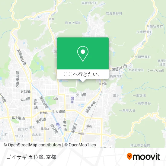 ゴイサギ 五位鷺地図