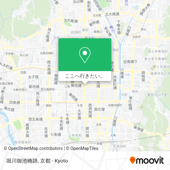 堀川御池橋跡地図