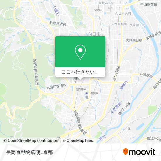 長岡京動物病院地図