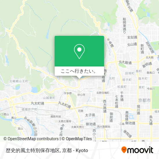 歴史的風土特別保存地区地図
