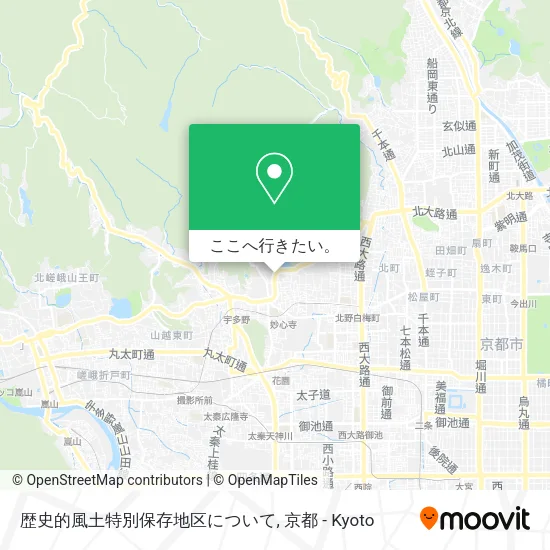 歴史的風土特別保存地区について地図