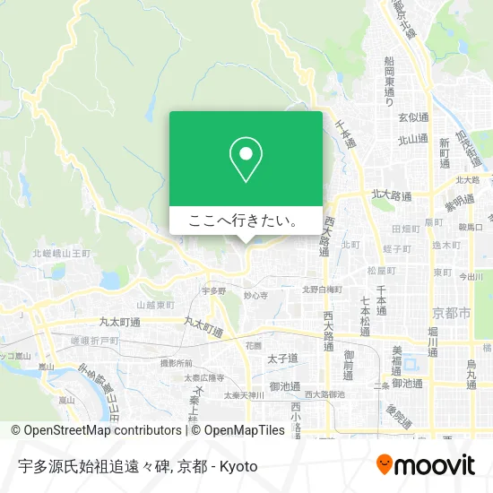 宇多源氏始祖追遠々碑地図