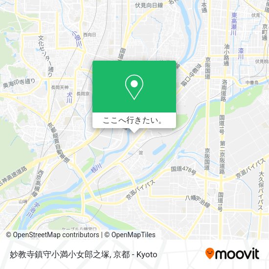 妙教寺鎮守小満小女郎之塚地図