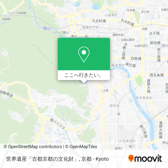 世界遺産「古都京都の文化財」地図