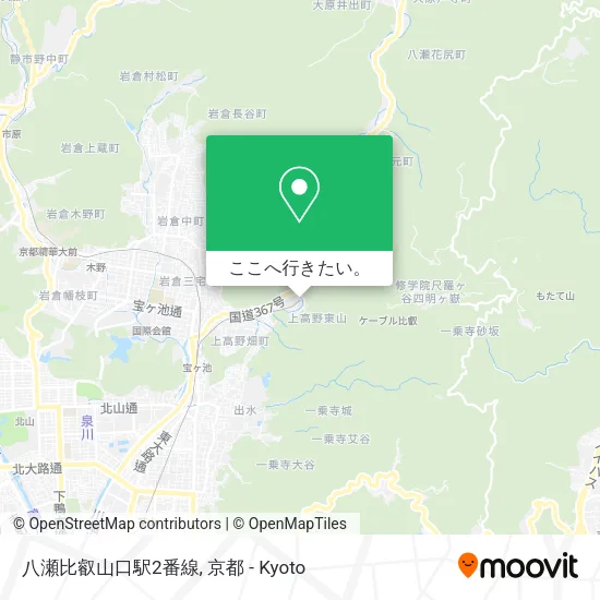 八瀬比叡山口駅2番線地図