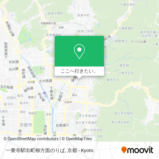 一乗寺駅出町柳方面のりば地図