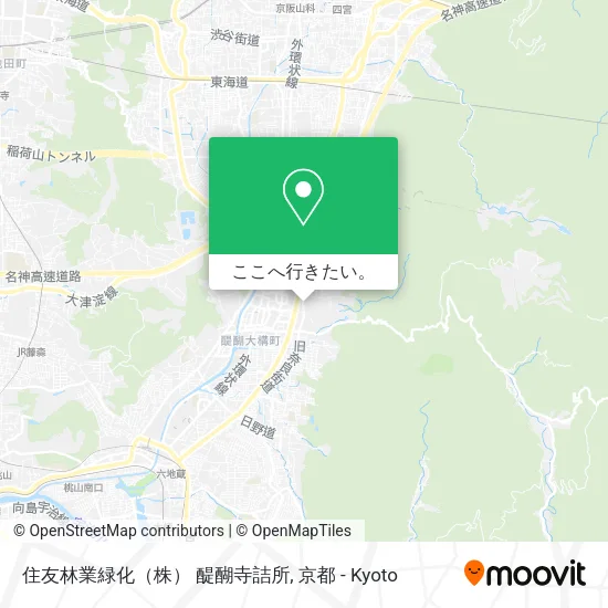 住友林業緑化（株） 醍醐寺詰所地図