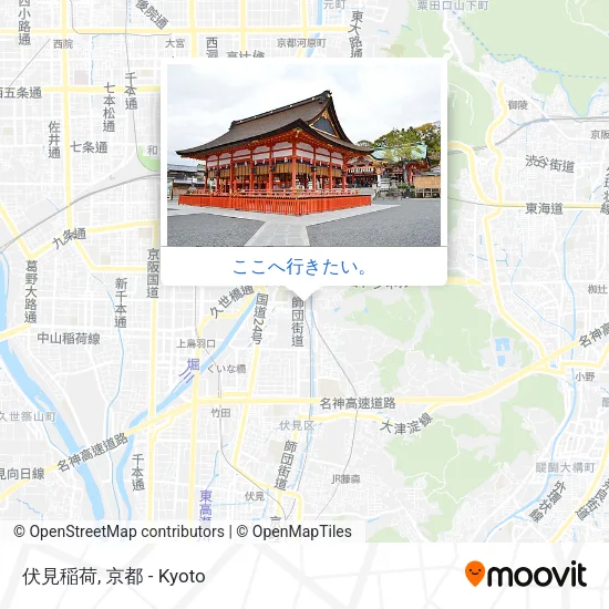 伏見稲荷地図