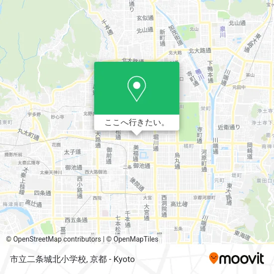 市立二条城北小学校地図