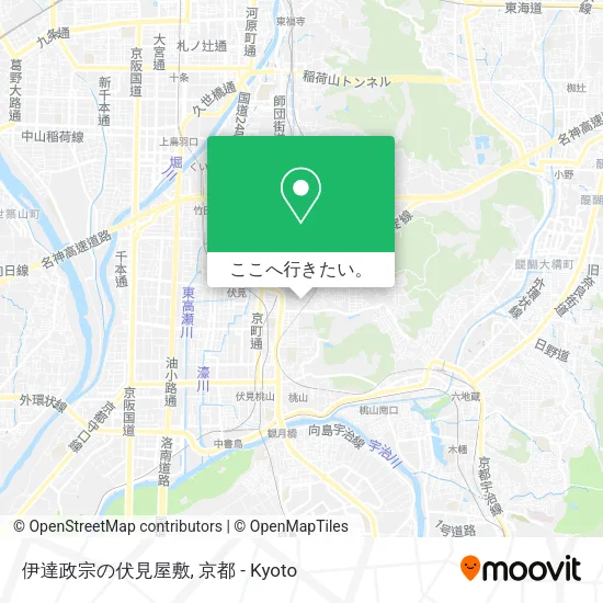 伊達政宗の伏見屋敷地図