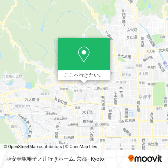 龍安寺駅帷子ノ辻行きホーム地図