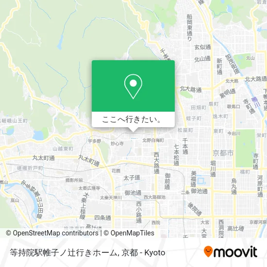等持院駅帷子ノ辻行きホーム地図