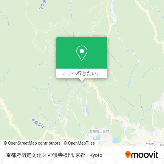 京都府指定文化財 神護寺楼門地図