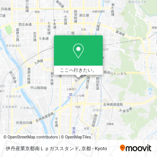 伊丹産業京都南Ｌｐガススタンド地図