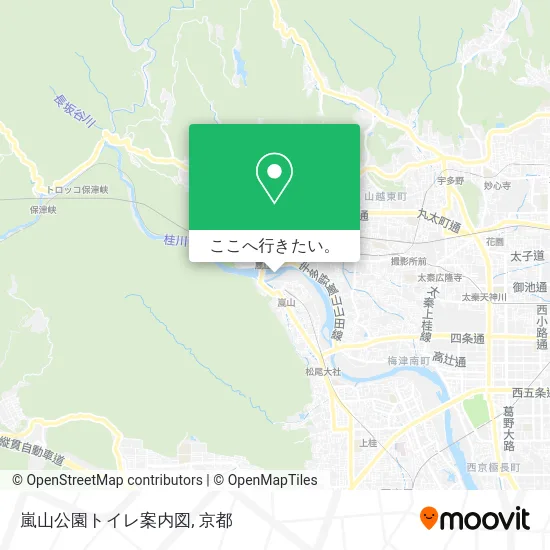 嵐山公園トイレ案内図地図
