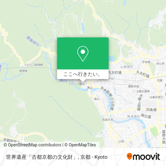 世界遺産「古都京都の文化財」地図