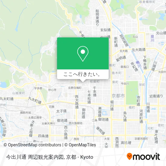 今出川通 周辺観光案内図地図