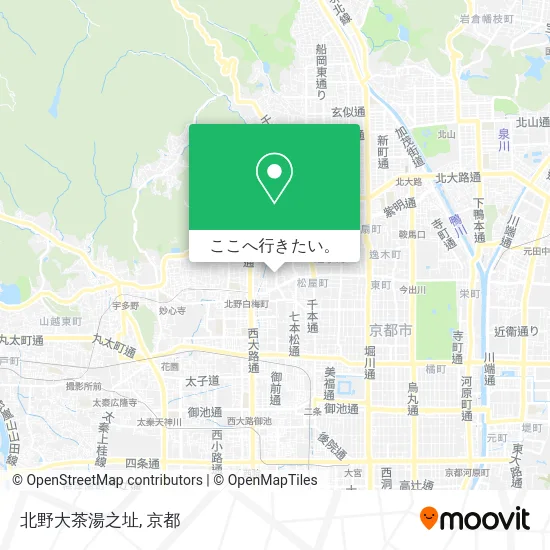 北野大茶湯之址地図