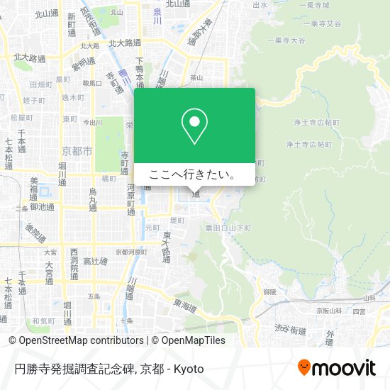 円勝寺発掘調査記念碑地図