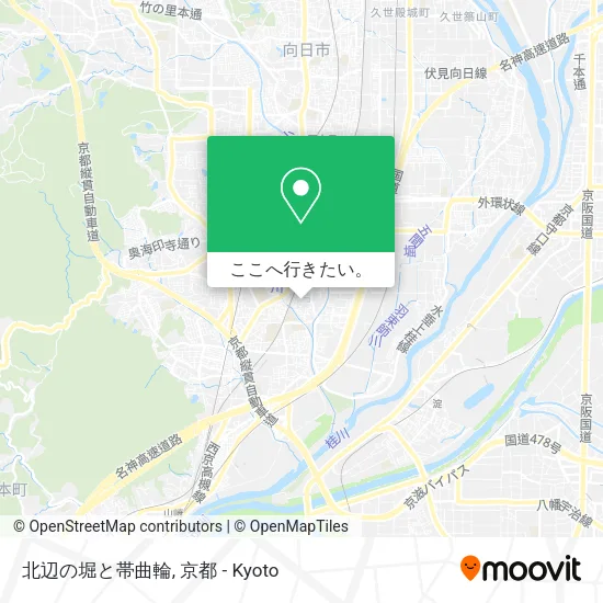 北辺の堀と帯曲輪地図