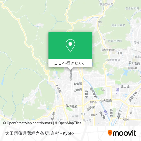 太田垣蓮月舊栖之茶所地図