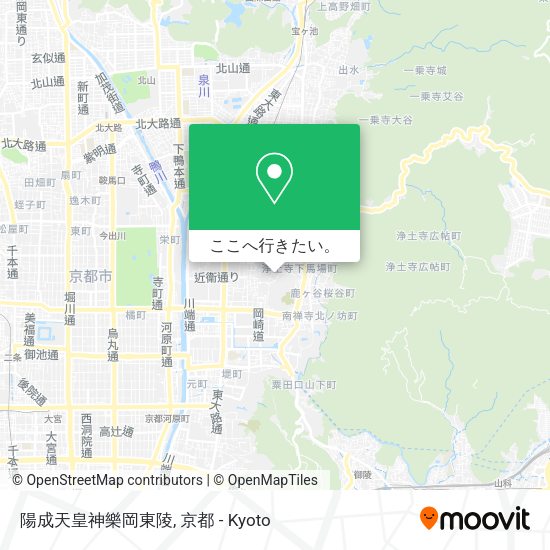 陽成天皇神樂岡東陵地図