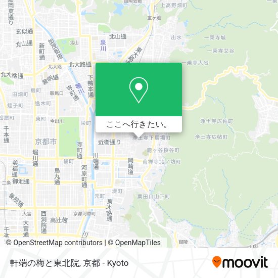 軒端の梅と東北院地図