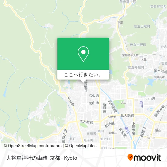 大将軍神社の由緒地図