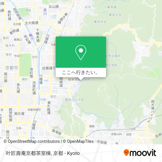 叶匠壽庵京都茶室棟地図