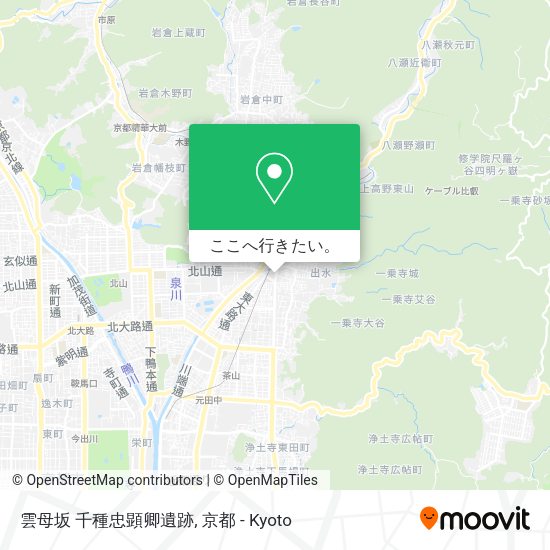 雲母坂 千種忠顕卿遺跡地図