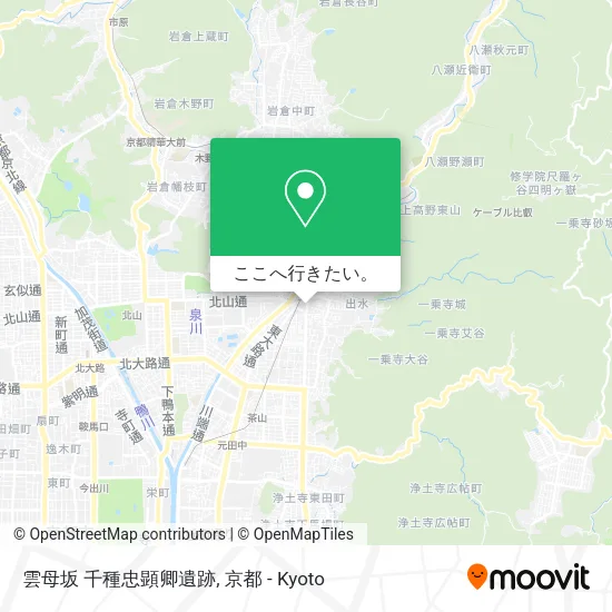 雲母坂 千種忠顕卿遺跡地図