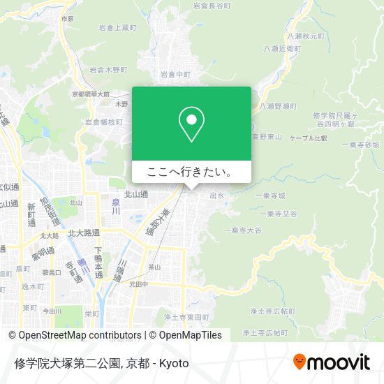 修学院犬塚第二公園地図