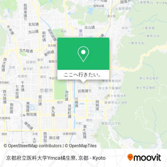 京都府立医科大学Ymca橘生寮地図