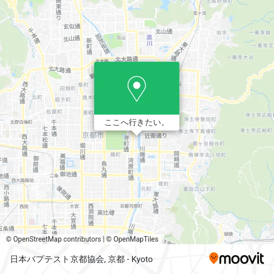 日本バプテスト京都協会地図