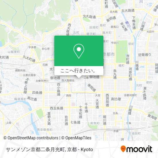 サンメゾン京都二条月光町地図